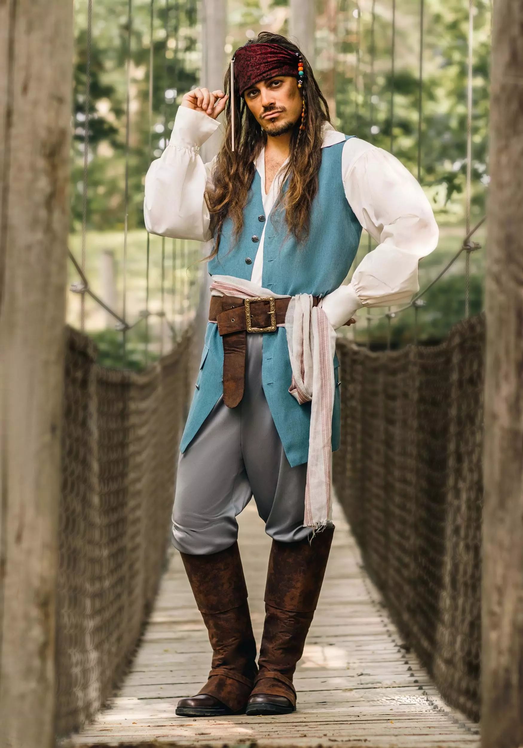 Fun Costumes Captain Jack Sparrow Costume From Disney's Pirates Of The Caribbean 2 Fun Costumes Captain Jack Sparrow Costume From Disney's Pirates Of The Caribbean - Image 2
