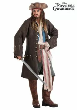 Fun Costumes Jack Sparrow Pirate Costume For Men From Disney's Pirates Of The Caribbean -Cheap Holiday Costumes Store adult deluxe jack sparrow pirate costume alt 1