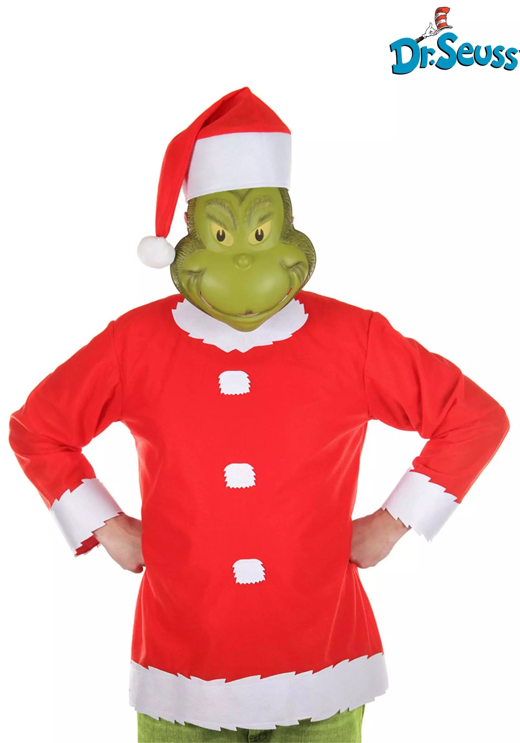Elope Dr. Seuss The Grinch Santa Costume For Adults 1 Elope Dr. Seuss The Grinch Santa Costume For Adults