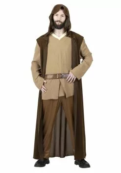 JAZWARES Obi-Wan Costume For Adults -Cheap Holiday Costumes Store adult obi wan kenobi costume alt 2