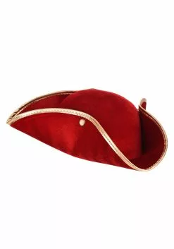 Elope Rum Pirate Red Costume Hat For Adults -Cheap Holiday Costumes Store adult rum pirate red hat alt 2