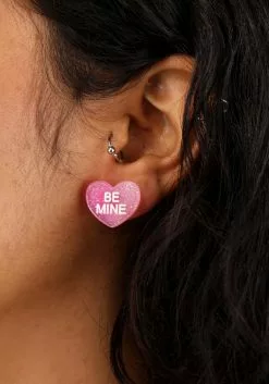 Anarchy Street Be Mine Heart Lucite Earrings