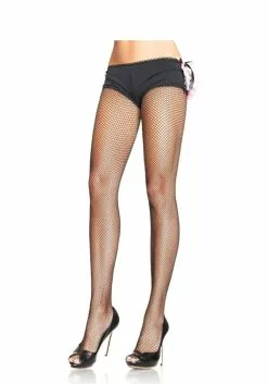 LEG AVENUE Black Plus Size Fishnet Women's Stockings
