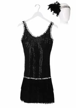 Fun Costumes Black Sequin & Fringe Plus Size Flapper Costume 5 Fun Costumes Black Sequin & Fringe Plus Size Flapper Costume -Cheap Holiday Costumes Store black sequin fringe plus size flapper3