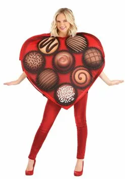 Fun Costumes Heart-Shaped Box Of Chocolates Adult Costume