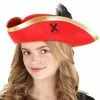 Elope Pirate Red Skull And Crossbones Costume Hat