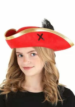 Elope Pirate Red Skull And Crossbones Costume Hat
