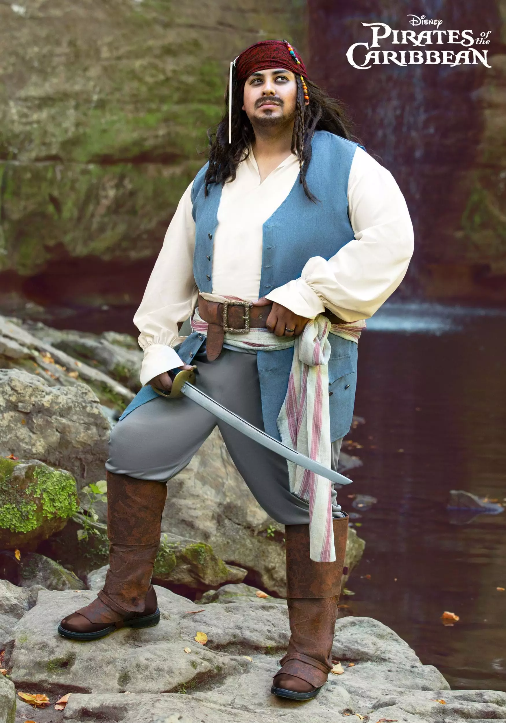 Fun Costumes Men's Plus Size Captain Jack Sparrow Costume From Disney's Pirates Of The Caribbean 1 Fun Costumes Men's Plus Size Captain Jack Sparrow Costume From Disney's Pirates Of The Caribbean