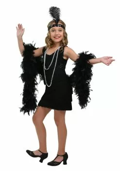 Fun Costumes Girl's Black Fringe Flapper Costume