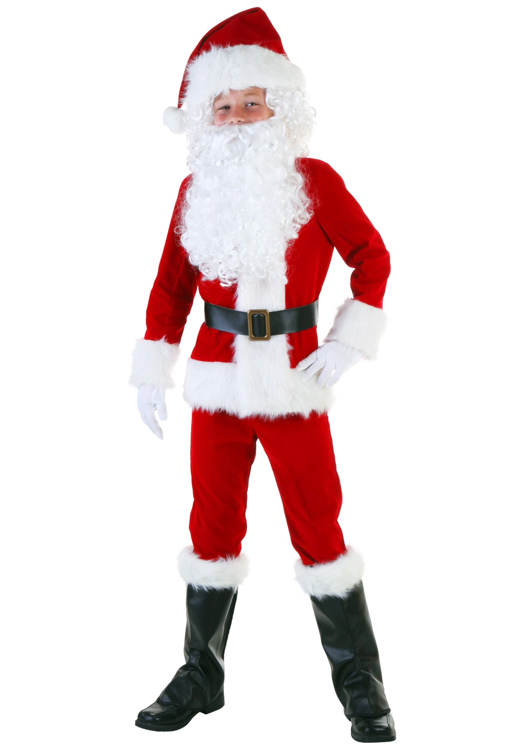 Fun Costumes Deluxe Santa Costume For Boys 1 Fun Costumes Deluxe Santa Costume For Boys
