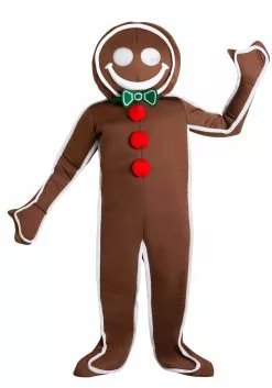 Fun Costumes Iced Gingerbread Man Costume For Kids -Cheap Holiday Costumes Store child iced gingerbread man costume alt 4