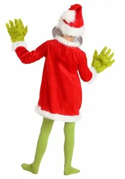 Elope Kids The Grinch Santa Deluxe Costume With Mask 7 Elope Kids The Grinch Santa Deluxe Costume With Mask -Cheap Holiday Costumes Store child the grinch santa deluxe costume with mask alt 3
