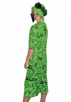 Disguise Kids Classic Green Billie Eilish Costume -Cheap Holiday Costumes Store childs classic green billie eilish costume alt 2