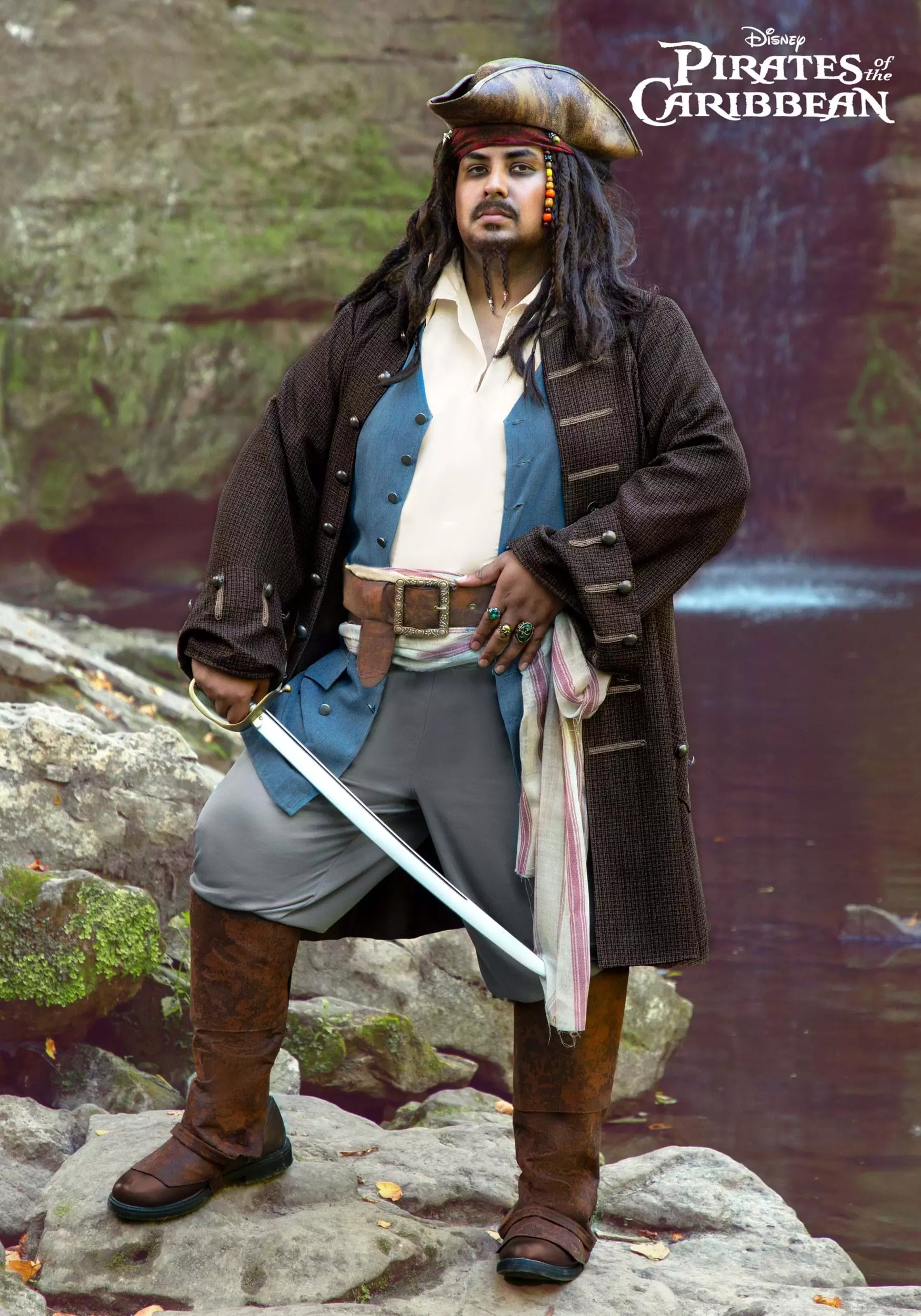 Fun Costumes Jack Sparrow Pirate Costume For Plus Size Men From Disney's Pirates Of The Caribbean 1 Fun Costumes Jack Sparrow Pirate Costume For Plus Size Men From Disney's Pirates Of The Caribbean