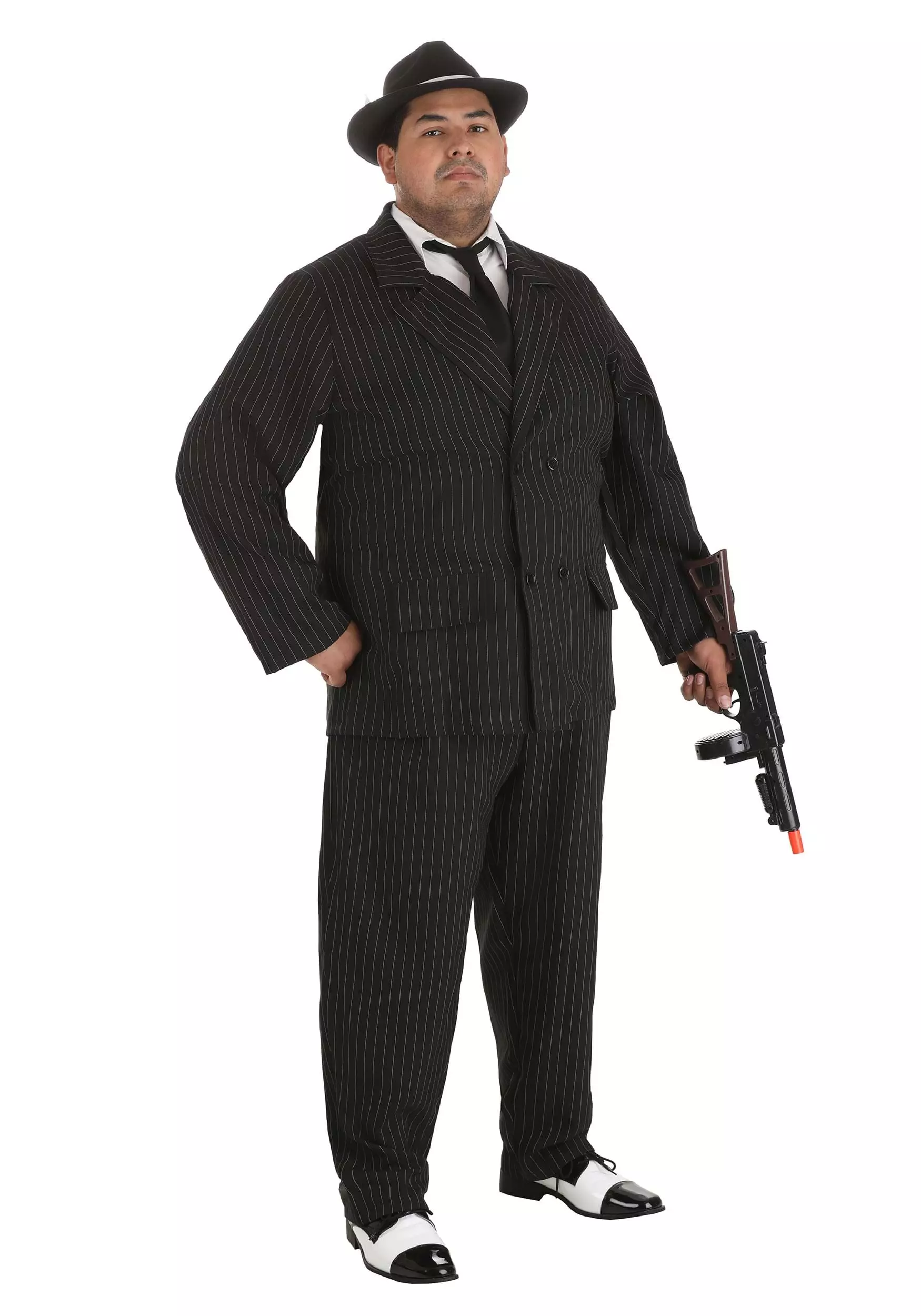 Fun Costumes Deluxe Plus Size Gangster Costume 1 Fun Costumes Deluxe Plus Size Gangster Costume