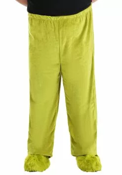 Elope Adult Dr. Seuss Grinch Plus Size Velboa Pants -Cheap Holiday Costumes Store dr seuss grinch adult plus size velboa pants alt 2