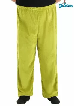Elope Adult Dr. Seuss Grinch Plus Size Velboa Pants