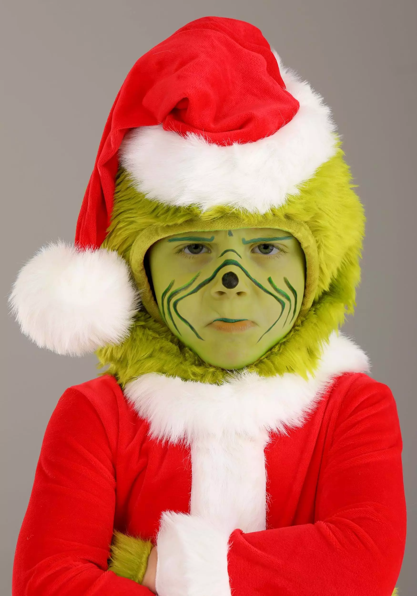 Elope Dr. Seuss Grinch Santa Open Face Costume For Toddlers 2 Elope Dr. Seuss Grinch Santa Open Face Costume For Toddlers - Image 2