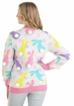 BigWan Apparel Co. Easter Bunny Adult Ugly Sweater -Cheap Holiday Costumes Store easter bunny ugly sweater alt 4