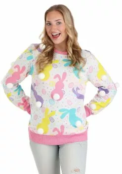 BigWan Apparel Co. Easter Bunny Adult Ugly Sweater -Cheap Holiday Costumes Store easter bunny ugly sweater alt 6