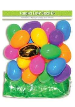 Fun World Complete Easter Eggs And Grass Decorative Basket Kit
