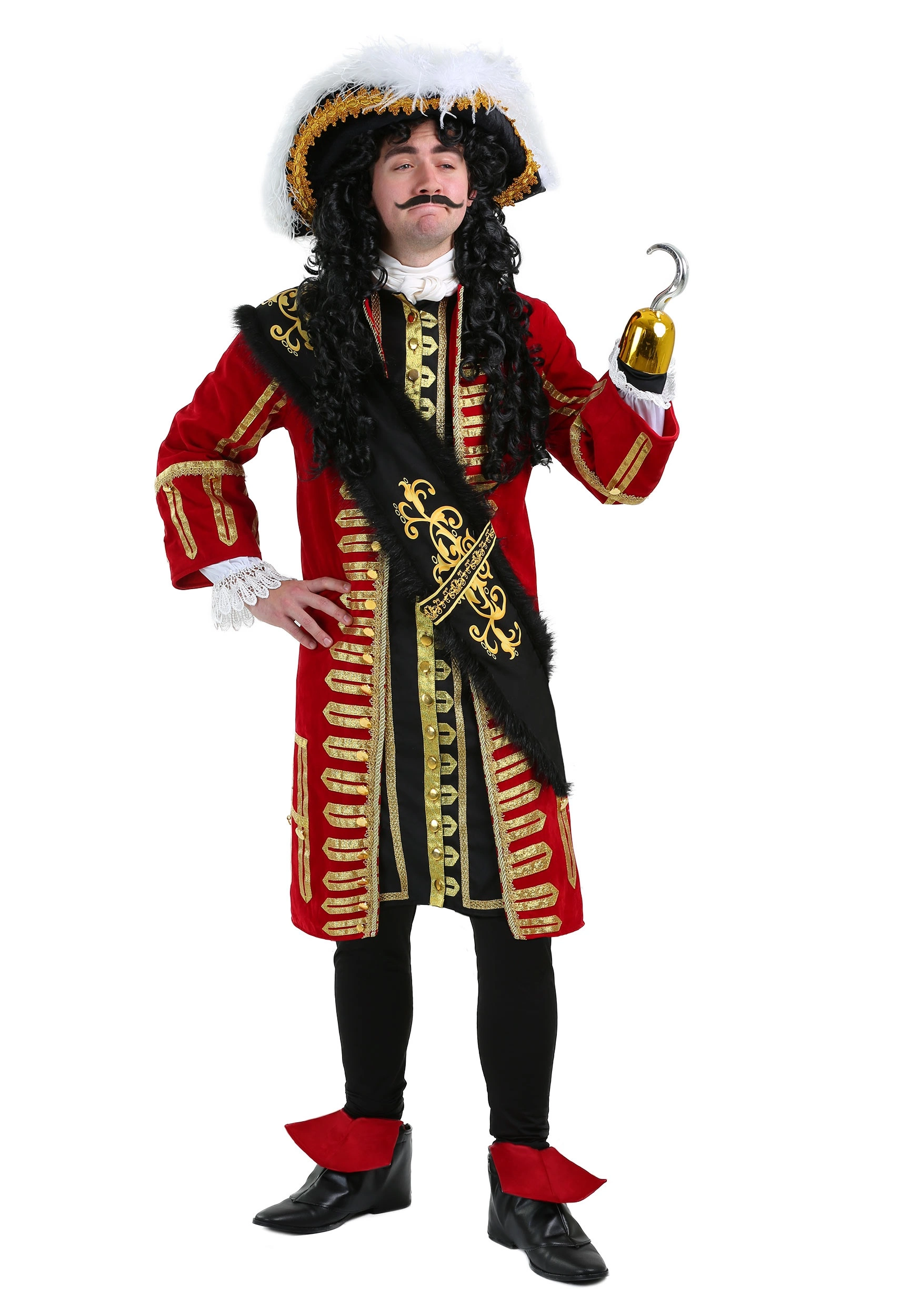 Fun Costumes Adult Elite Captain Hook Costume 1 Fun Costumes Adult Elite Captain Hook Costume
