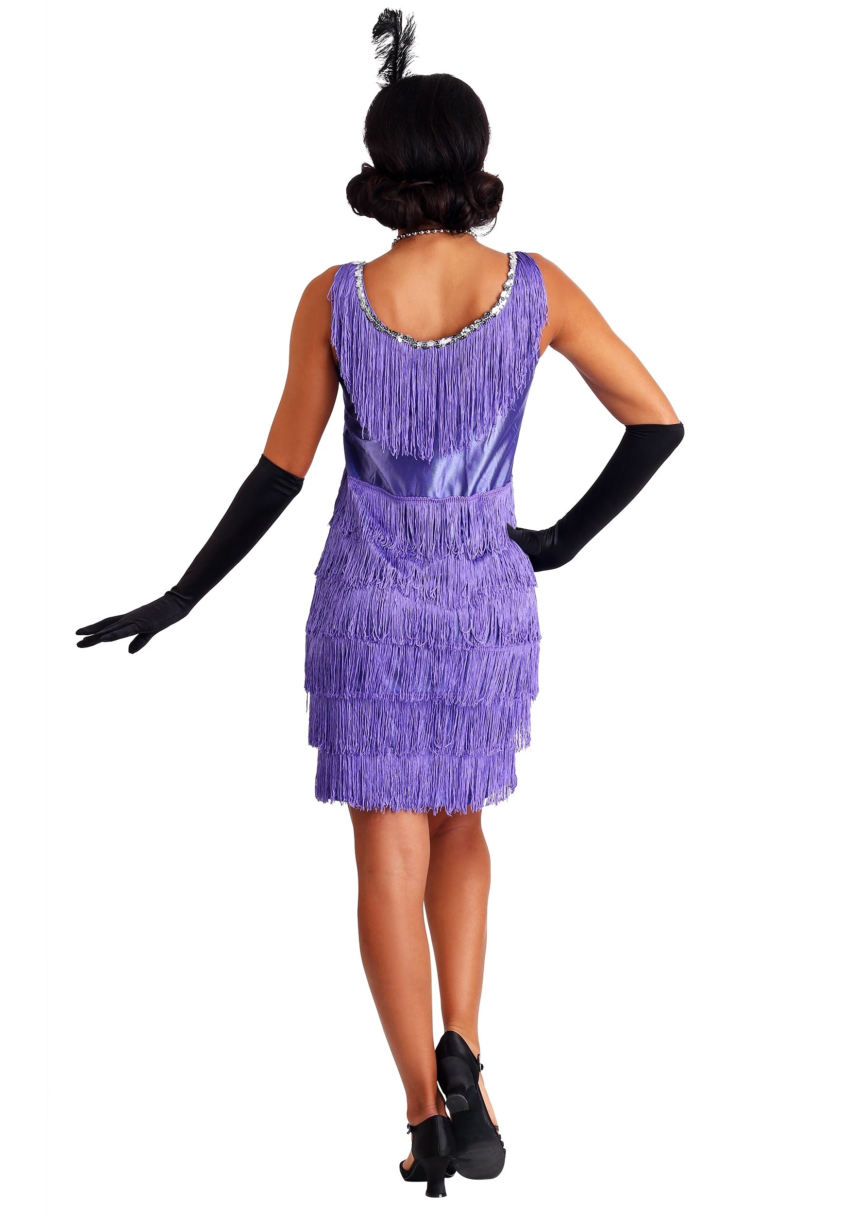 Fun Costumes Fringe Purple Flapper Costume 2 Fun Costumes Fringe Purple Flapper Costume - Image 2