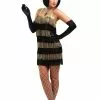 Fun Costumes Fringed Gold Flapper Costume
