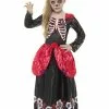 Smiffys Day Of The Dead Girl's Costume