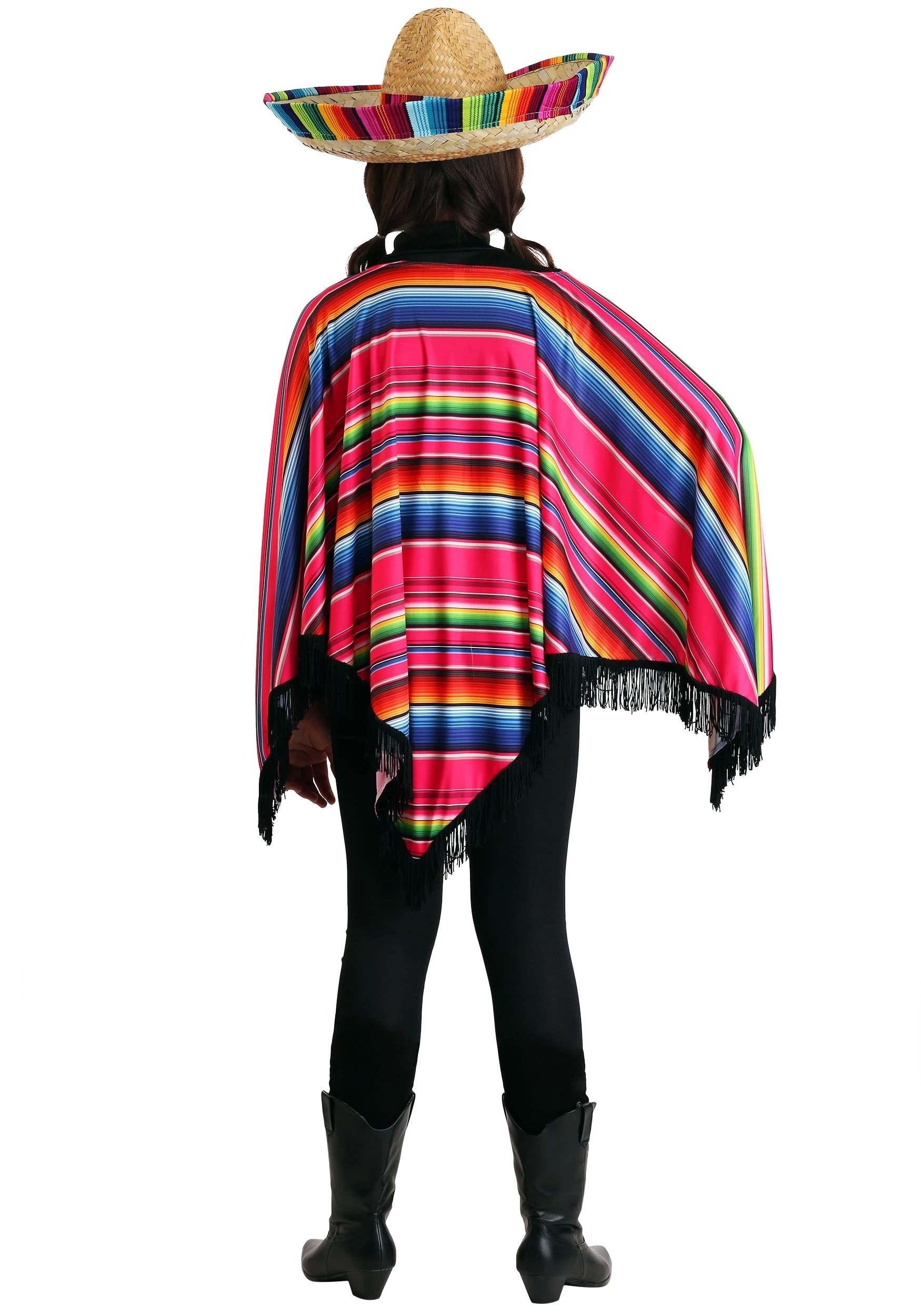 Fun Costumes Day Of The Dead Girl's Poncho Costume 2 Fun Costumes Day Of The Dead Girl's Poncho Costume - Image 2
