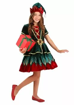 Fun Costumes Girl's Deluxe Christmas Elf Costume