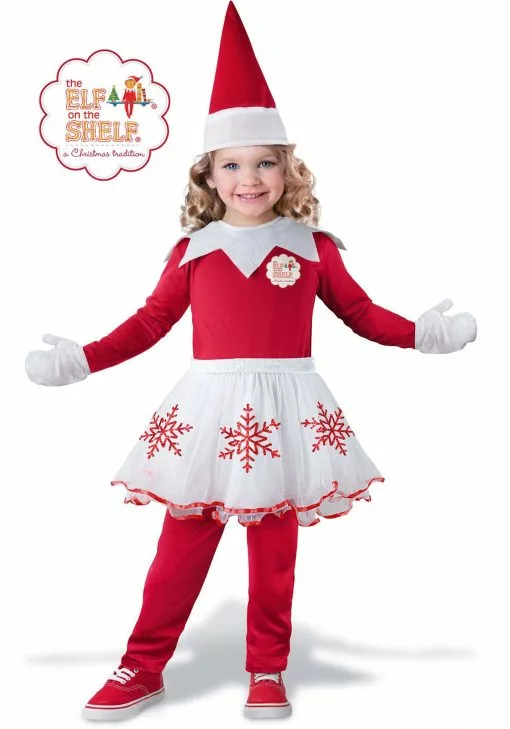 Fun World Elf On The Shelf Girl's Toddler Costume -Cheap Holiday Costumes Store girls elf on shelf toddler costume