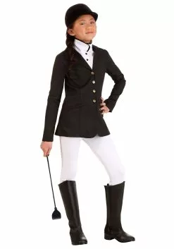Fun Costumes Girl's Black Equestrian Costume