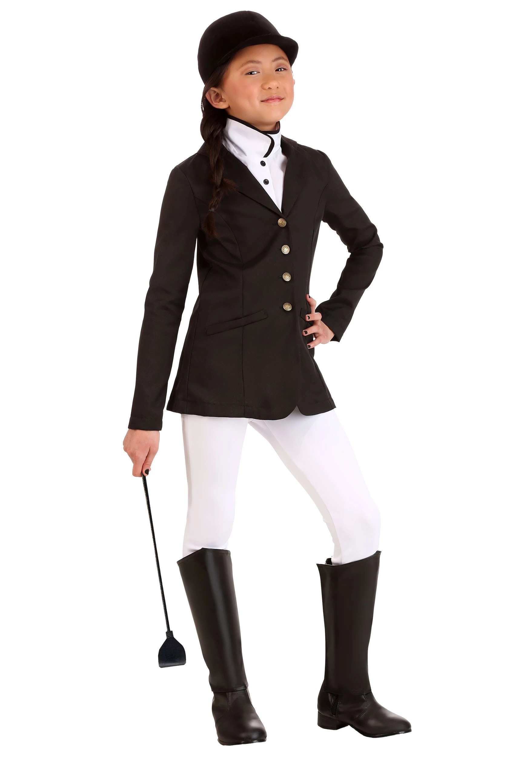 Fun Costumes Girl's Black Equestrian Costume 1 Fun Costumes Girl's Black Equestrian Costume