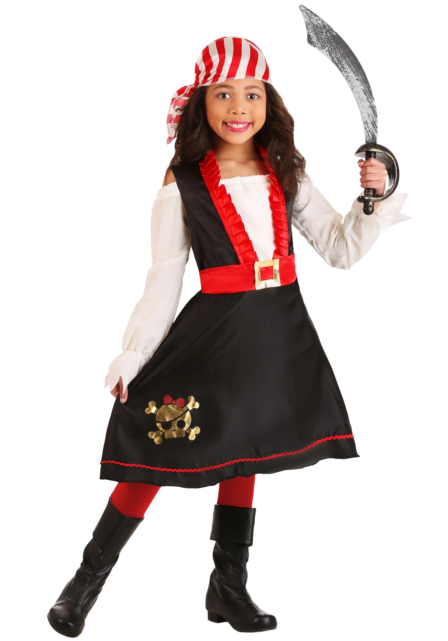 LF Products Pte. Ltd. Girl's Pretty Pirate Costume 1 LF Products Pte. Ltd. Girl's Pretty Pirate Costume