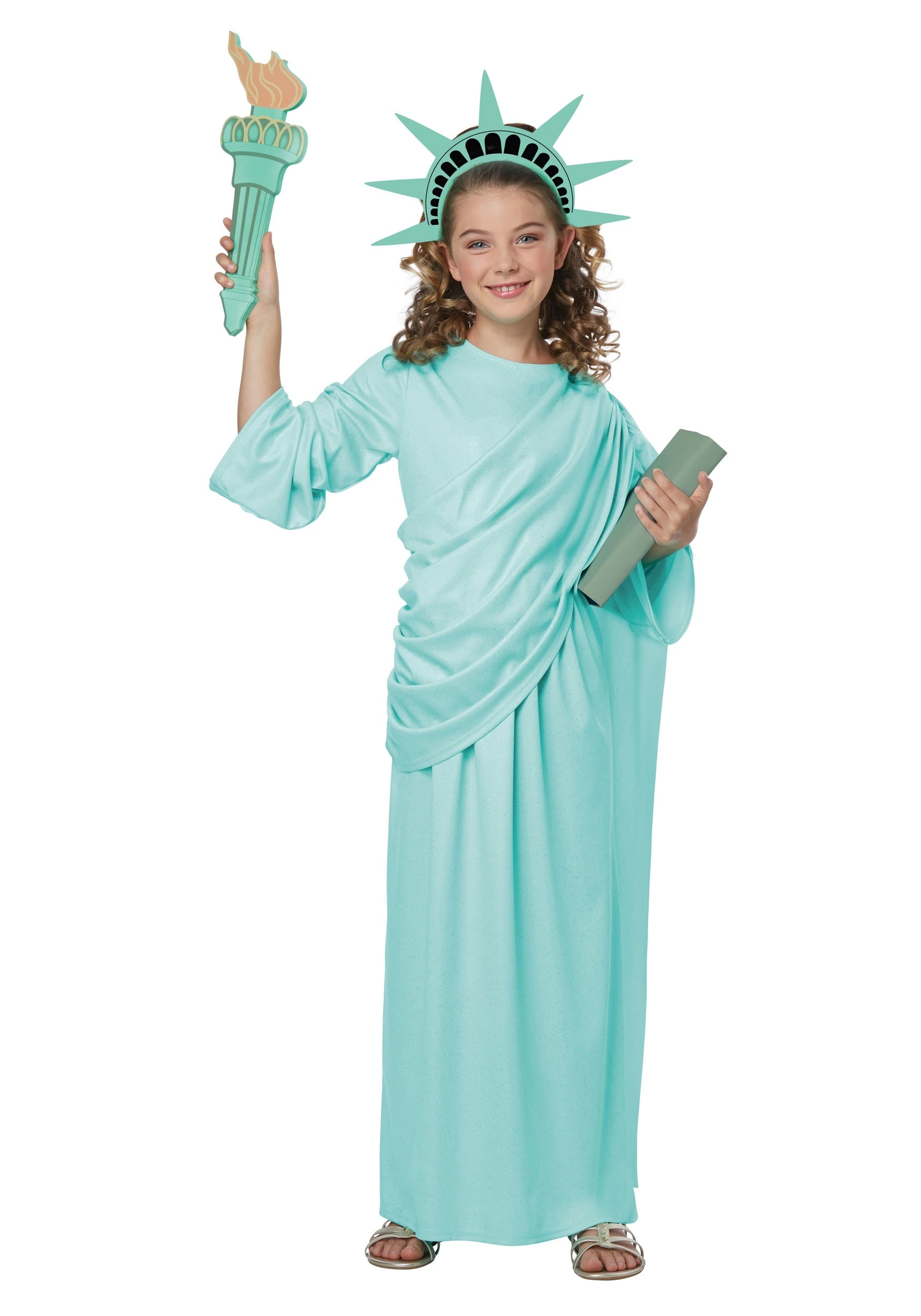California Costume Collection Statue Of Liberty Girls Costume 1 California Costume Collection Statue Of Liberty Girls Costume