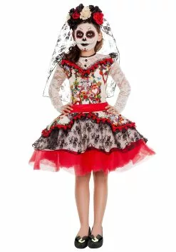 Party King Girl's Sugar Skull Princess Costume