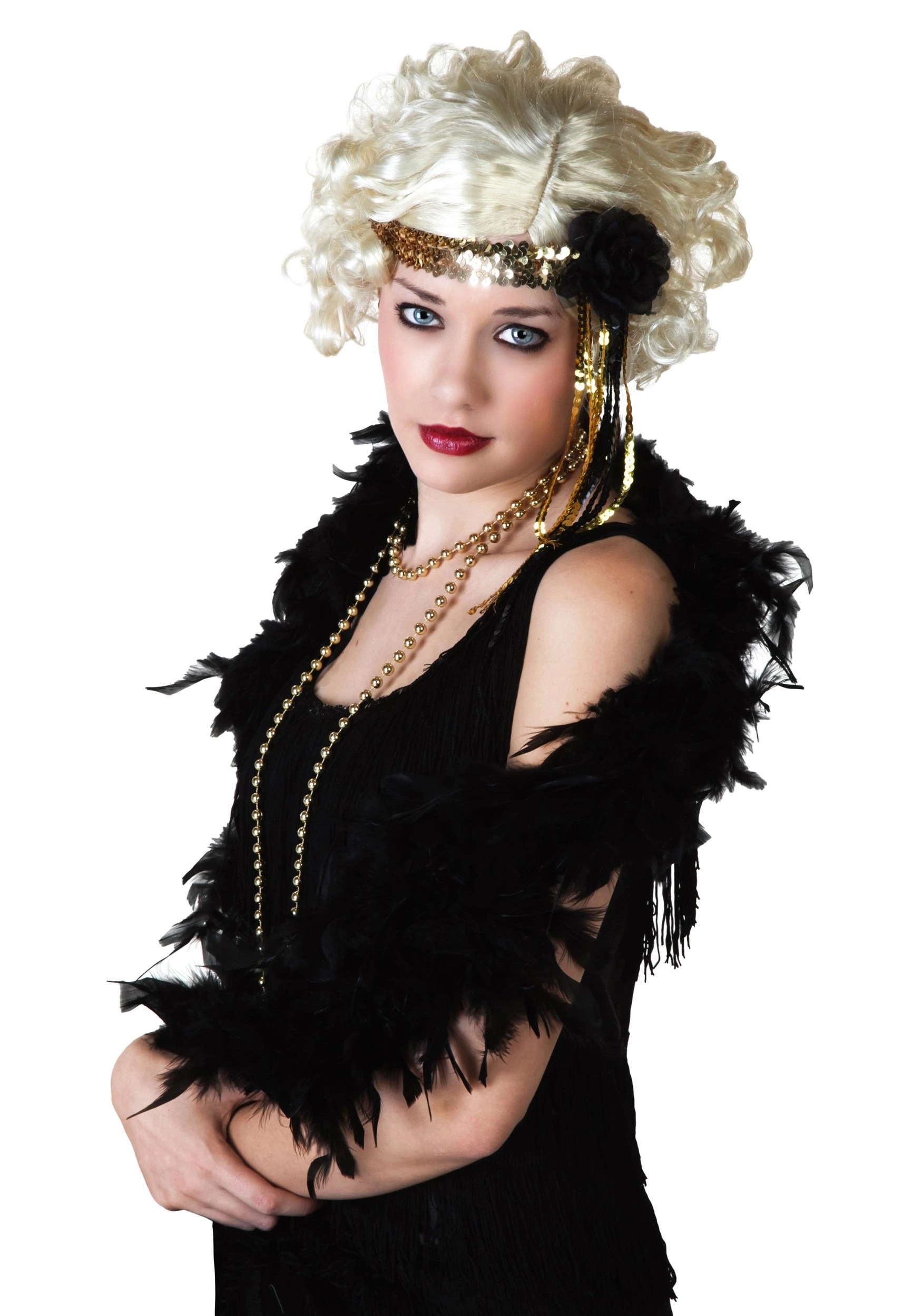 Fun Costumes Gold Flapper Headband 1 Fun Costumes Gold Flapper Headband