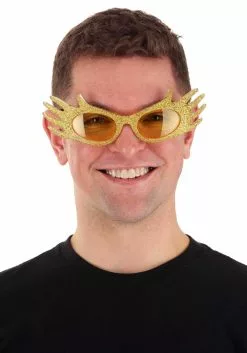 Elope Glitter And Gold Hands Glasses -Cheap Holiday Costumes Store gold glitter hands glasses alt 2