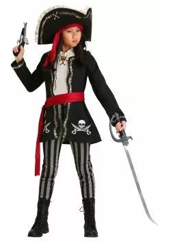 Fun Costumes Girls Gold Queen Pirate Costume