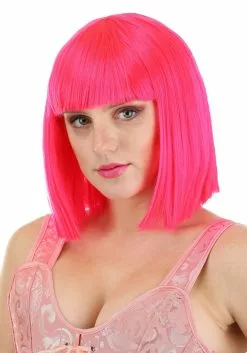 Partytime Wig Hot Pink Bob Wig Accessory