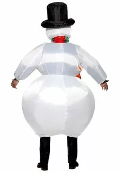 Smiffys Inflatable Snowman Costume For Adults -Cheap Holiday Costumes Store inflatable snowman costume alt 2