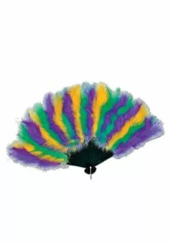 Beistle Carnival Mardi Gras Feather Fan