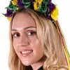 KBW Adult Mardi Gras Floral Crown Headband