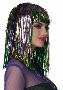 California Costume Collection Women's Mardi Gras Tinsel Wig -Cheap Holiday Costumes Store mardi gras tinsel wig alt 2