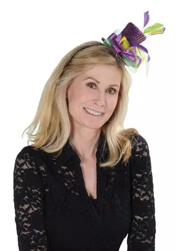 Beistle Mardi Gras Top Hat Headband For Adults 2 Beistle Mardi Gras Top Hat Headband For Adults - Image 2