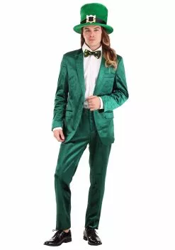Haizhilan Garment CO., LTD Green Leprechaun Suit Costume For Men 12 Haizhilan Garment CO., LTD Green Leprechaun Suit Costume For Men -Cheap Holiday Costumes Store mens green leprechaun suit costume alt 2
