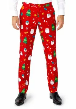 Opposuits Christmas Festivity Red Suit For Men -Cheap Holiday Costumes Store mens opposuits christmas festivity red suit alt 4