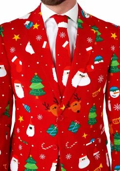 Opposuits Christmas Festivity Red Suit For Men -Cheap Holiday Costumes Store mens opposuits christmas festivity red suit alt 5
