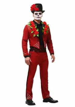 Fun Costumes Men's Plus Size Day Of The Dead Costume